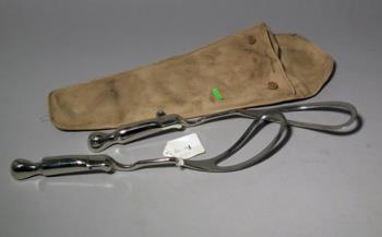 Steriliser, with 2 obstetrical forceps